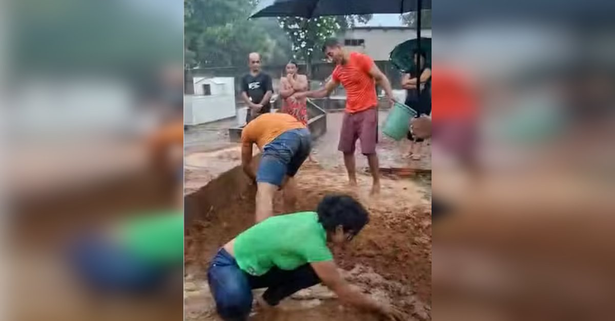 Netos enterram avó com as próprias mãos
