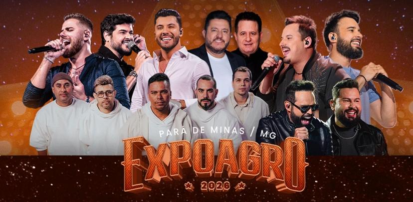 ExpoAgro Pará de Minas 2026 anuncia grade de shows com grandes nomes da música