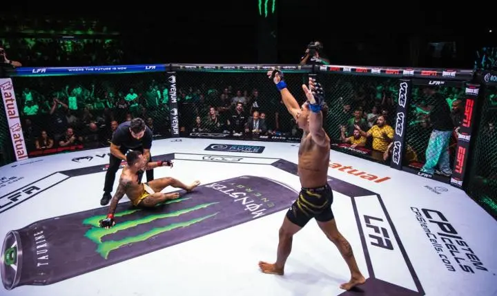 LFA 241: Rafael Pereira nocauteia Vinicius Pires e conquista cinturão mundial em Belo Horizonte